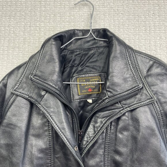 VTG Gabriel Collection Leather Black Utility Jacket Coat Men Sz L Canada Made - Picture 2 of 12